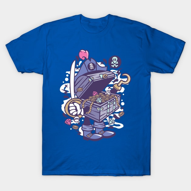 Captain hook and the hidden treasure T-Shirt by Superfunky